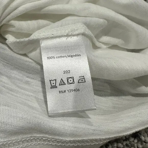 New with tags, VENUS White Cropped Anchor Short Sleeve Shirt Top, Size XL - Picture 8 of 9